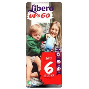 Scutece Tip Chilot pentru Bebelusi - Libero Up&Go, marime 6 (13-20 kg), 36 buc imagine
