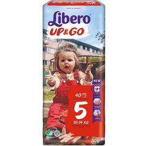 Scutece Tip Chilot pentru Bebelusi - Libero Up&Go, marime 5 (10-14 kg), 40 buc imagine