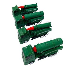 Set 4 Camioane de armata, Shop Like A Pro®, din plastic, Verde imagine