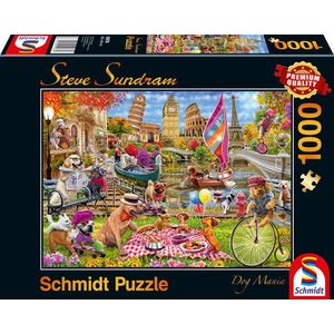 Puzzle 1000 piese - Steve Sundram - Dog Crazy | Schmidt imagine