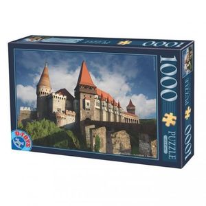 Puzzle 1000 piese - Imagini din Romania - Castelul Corvin Hunedoara - Ziua | D-Toys imagine