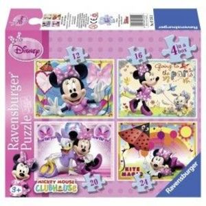 Puzzle minnie mouse 4 buc in cutie 12162024 piese imagine