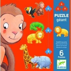 Puzzle gigant Djeco animale sălbatice imagine