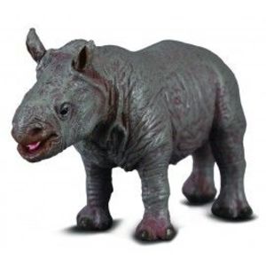 Figurina pui de Rinocer alb S Collecta imagine