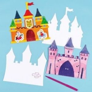 Castele din carton de decorat - Baker Ross imagine
