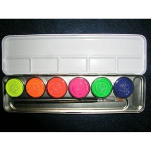 Set 6 culori Fluo - cutie metal imagine