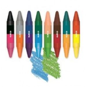 Creioane de colorat duble Djeco imagine