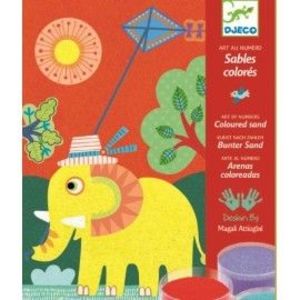Nisip colorat Djeco Animale pentru copii imagine