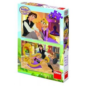 Puzzle 2 in 1 - tangled (77 piese) imagine