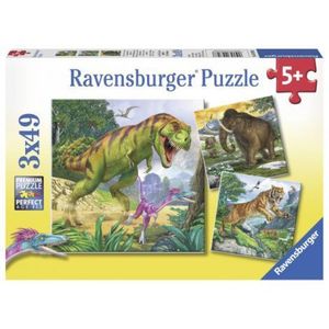 Puzzle dinozauri, 3x49 piese imagine