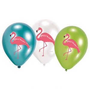 6 baloane latex flamingo imagine