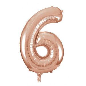 Balon folie cifra 6 roz - marimea 158 cm imagine