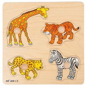 Puzzle cu piese mari Animale din Africa - Educo imagine