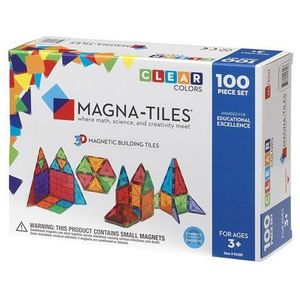 Magna-Tiles Clear Colors set magnetic (100 piese) imagine
