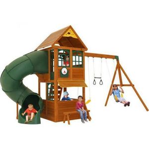 Complex de joaca din lemn pentru copii Forest Ridge Kidkraft imagine