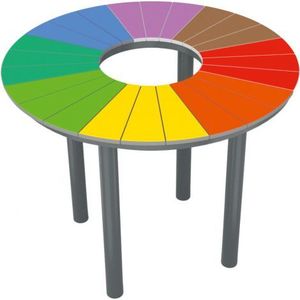 Masa rotunda Rainbow pentru exterior imagine