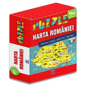 Puzzle 104 piese - Harta Romaniei | Didactica Publishing House imagine