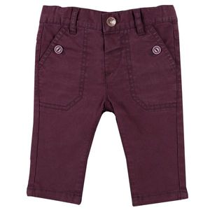 Pantaloni lungi copii Chicco, twill elastic, visiniu, 06764 imagine