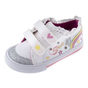 Pantofi sport copii Chicco Coralie material textil, alb, 67110-62P imagine