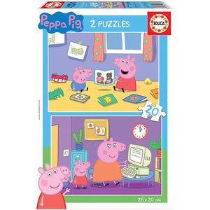 Set 2 puzzle-uri de 20 de piese - Peppa Pig | Educa imagine