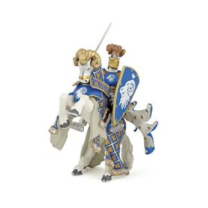 Figurina - Blue weapon master ram horse | Papo imagine