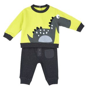 Costum bebe Chicco, tricou si pantaloni, gri inchis, 00739-63MFCO imagine