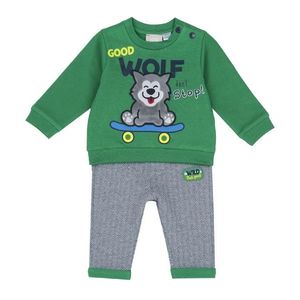 Costum bebe Chicco, tricou si pantaloni, verde, 00740-63MFCO imagine
