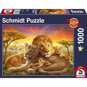 Puzzle 1000 piese - Loving Lions | Schmidt imagine