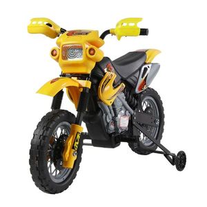 HomCom Moto Cross Electric pentru Copii cu Role, Galben imagine