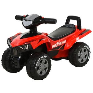 HOMCOM ATV Jucărie Licențiat GOODYEAR pentru Copii 18-36 Luni, cu Lumini și Sunete Reale, Roșu și Negru, 60x31x42cm | Aosom Romania imagine