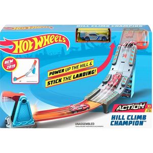 Set de joaca Circuit cu obstacole Hot Wheels, Hill Climb Champion GBF83 imagine