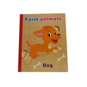Carte 6 puzzle din lemn - Animalele de la ferma, 7Toys imagine
