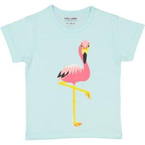 Tricou vernil Flamingo, varsta 1 - 7 ani - Coqenpate imagine