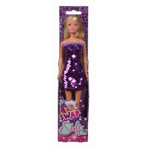 Papusa - Steffi cu rochie cu paiete violet | Simba imagine