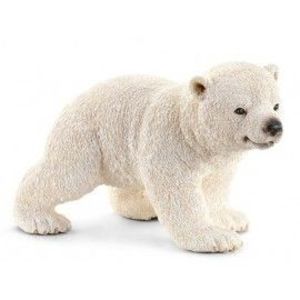 Figurina animal pui de urs polar mergand imagine