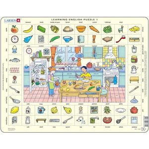 Puzzle - Learning English: In the Kitchen | Larsen imagine