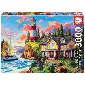 Puzzle - Lighthouse landscape, 3000 piese | Educa imagine