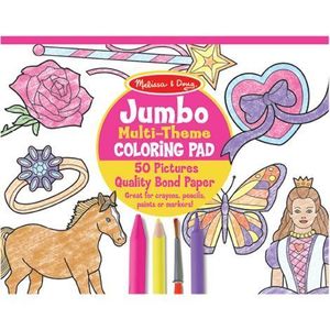 Caiet jumbo cu desene pentru colorat roz Melissa&Doug 4225 imagine