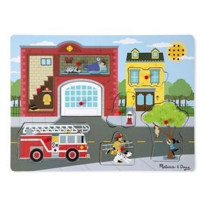 Puzzle cu sunete Brigada de pompieri Melissa and Doug imagine