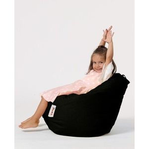 Fotoliu puf pentru copii, Bean Bag, Ferndale, 60x60 cm, poliester impermeabil, negru imagine