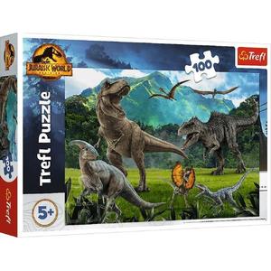 Puzzle 100 trefl jurassic world - lumea dinozaurilor imagine