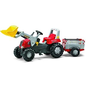 Tractor cu pedale Rolly Toys Junior cu remorca si cupa imagine
