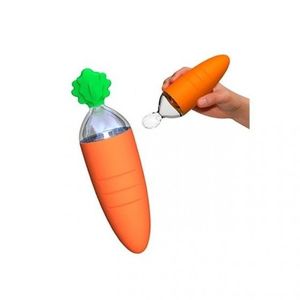 Lingurita speciala cu spatiu pentru depozitare mancare BO Jungle pentru bebelusi in forma de morcov imagine