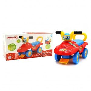 Masinuta pentru copii de impins interactiva Buggy multicolora cu portbagaj imagine