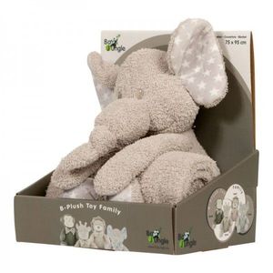 Jucarie de plus cu paturica pentru bebelusi Zimbe elefantul imagine