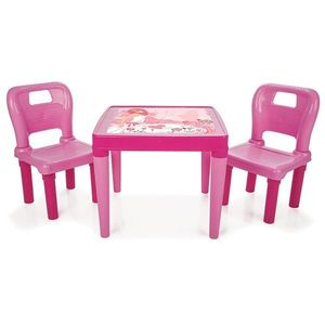 Masuta cu doua scaunele Study Table Pink imagine