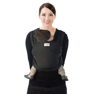 Sistem de purtare wrap elastic Tricot Slen Design Babylonia Black Stipple imagine