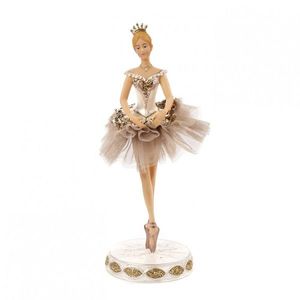 Statueta balerina costum din tiul crem cu paiete imagine