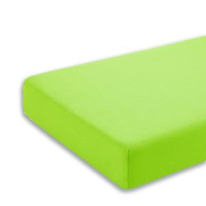 Cearceaf verde KidsDecor cu elastic din bumbac 60 x 120 cm imagine