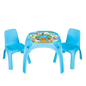 Masuta cu doua scaunele King Study Table Blue imagine